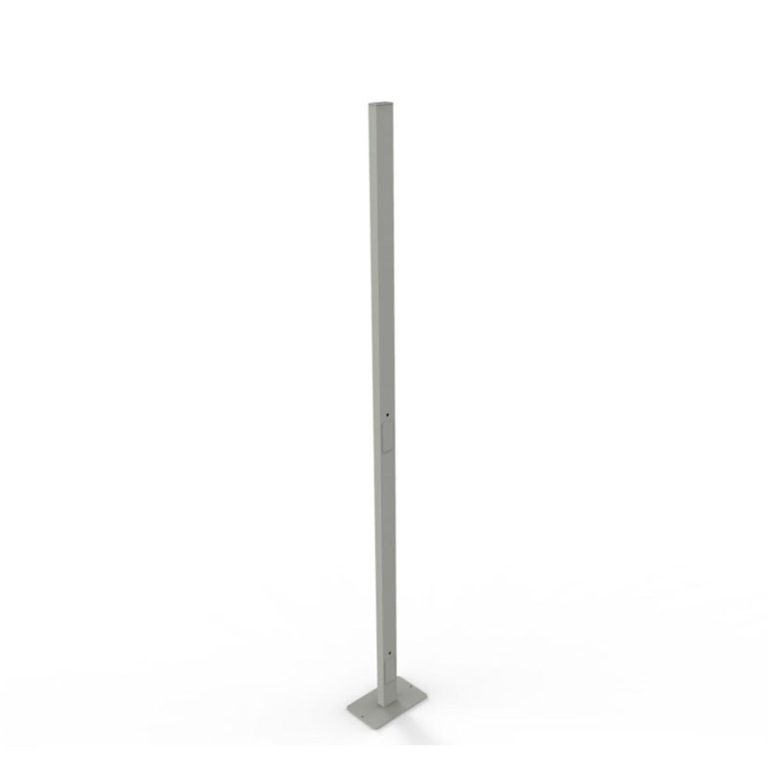soporte rectangular 1.60 metalico aluminio