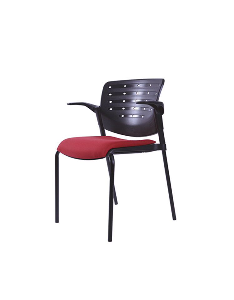 Silla polivalente de polipropileno con asiento tapizado modelo BM 821 N