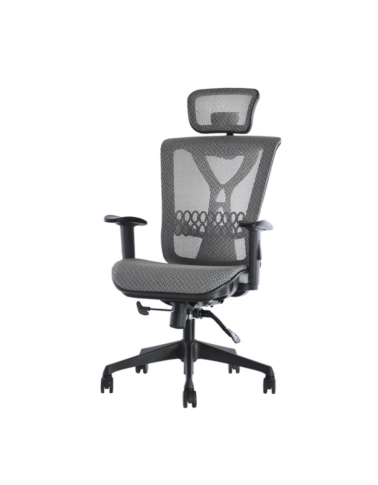 Sillón ejecutivo con cabecera tapizado en malla flex modelo BM 9500