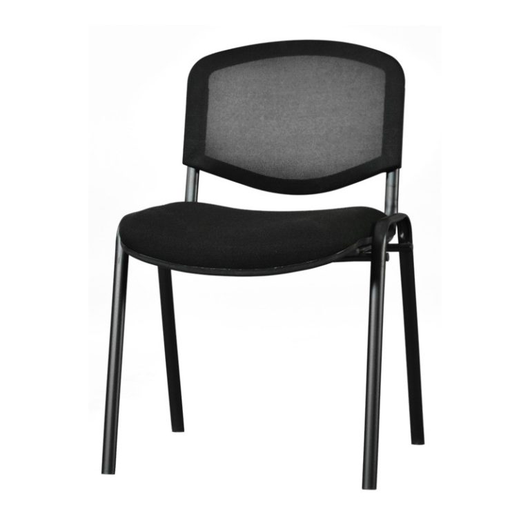 silla genova sin brazos mesh y tela negro