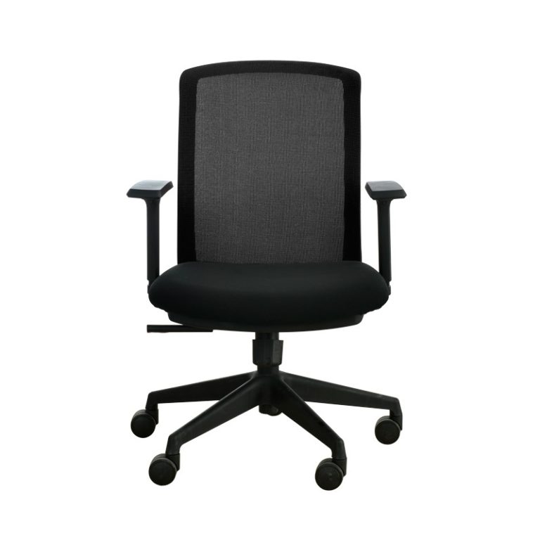 silla semi ejecutiva dynamic estructura asiento y mesh negros